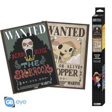 ABYstyle One Piece Poster Chibi Set (2 pcs.) 52 x 38 cm - Wanted Chopper & Brook