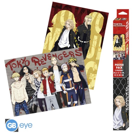 ABYstyle Tokyo Revengers Poster Chibi Set (2 pcs.) 52 x 38 cm - Series 1 - Divi plakāti