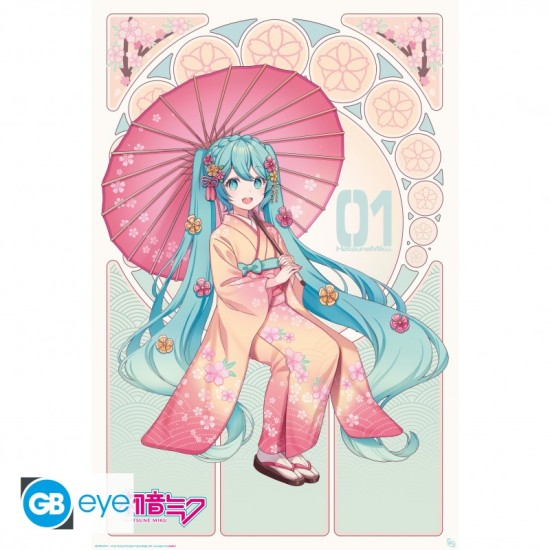 ABYstyle Hatsune Miku Poster Maxi 91.5 x 61 cm - Sakura Kimono - Plakāts