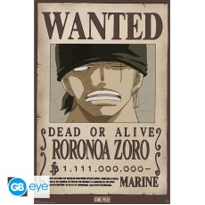 ABYstyle One Piece Poster Maxi 91.5 x 61 cm - Wanted Zoro Wano