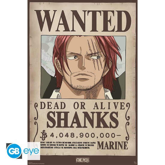 ABYstyle One Piece Poster Maxi 91.5 x 61 cm - Wanted Shanks Wano - Plakāts