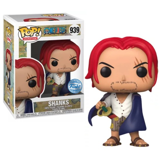 Funko POP! One Piece Figure 9cm - Shanks Exclusive Edition (939) - Vinila figūriņa