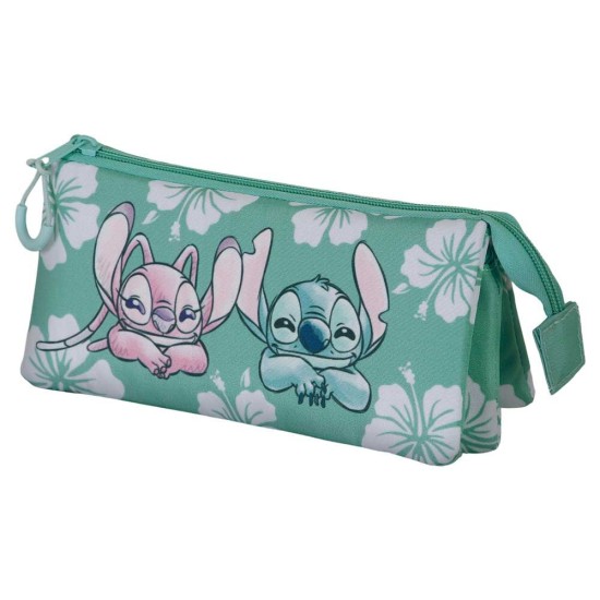 Karactermania Disney Stitch Tropic triple Pencil Case 23 x 10 x 5cm - Penālis ar trīs nodalījumiem