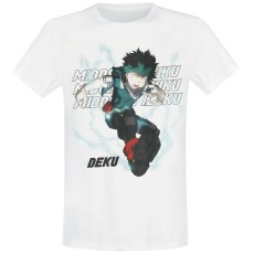 Difuzed My Hero Academia White Deku Short Sleeved T-shirt - S izmērs / Balts - Vīriešu kokvilnas T-krekls