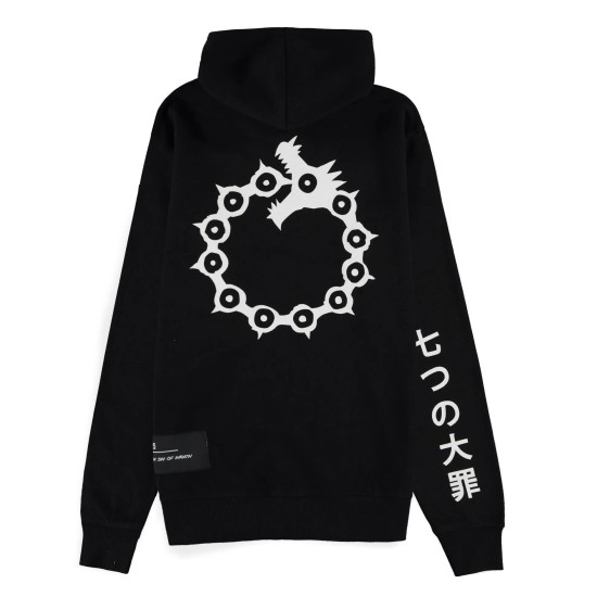 Difuzed The Seven Deadly Sins Zipper Hoodie - S izmērs - Vīriešu hūdijs ar ravējslēdzēju un kapuci