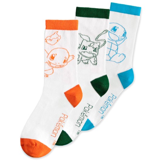 Difuzed Pokemon Socks (3 Pack) Size 43-46 - Zeķes 3 pāri