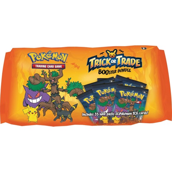 Pokemon Super Card Game TCG Trading Cards - Trick or Trade BOOster Bundle 2024 (35 Packs) EN - Kāršu spēle