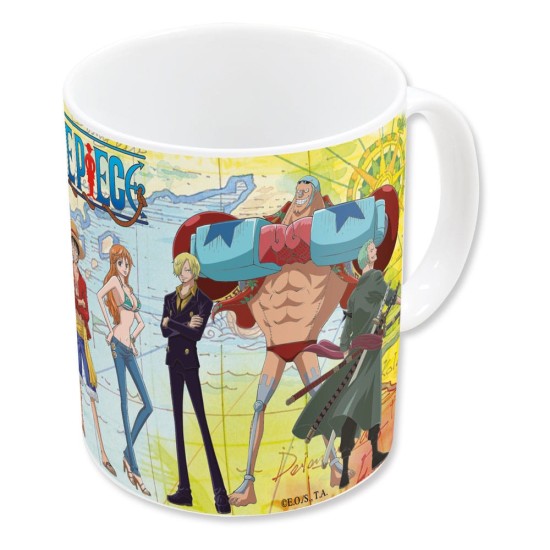 Konix One Piece Ceramic Mug 320ml - Map - Krūze