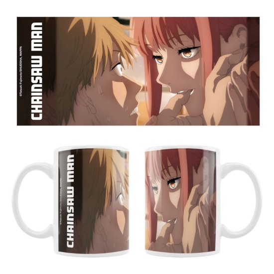 Sakami Merchandise Chainsaw Man Ceramic Mug 320ml - Denji & Makima - Krūze