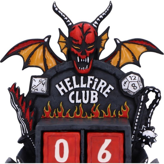 Nemesis Now Stranger Things Perpetual Calendar Hellfire Club 15cm - Mūžīgs kalendārs