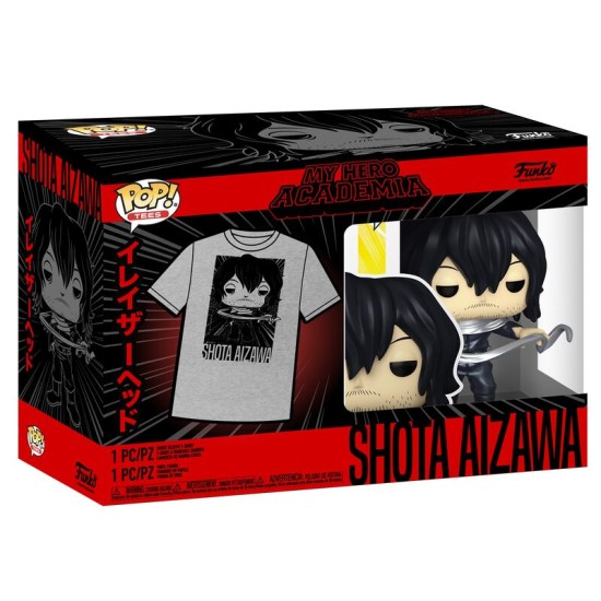 Funko POP! My Hero Academia T-Shirt (S-size) / Figure 9cm Set - Shota Aizawa - Komplekts T-krekls / figūriņa