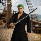 One Piece Wooden Katana with Sheath and Stand Roronoa Zoro Yubashiri Sword 100cm - Katana