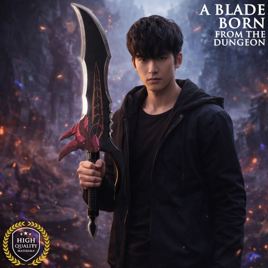 Solo Leveling Bamboo Katana with Scabbard Kasaka’s Venom Fang, Sung Jinwoo’s Dagger Sword 57,5cm - Bambusa Katana ar Makstu (Zobens)