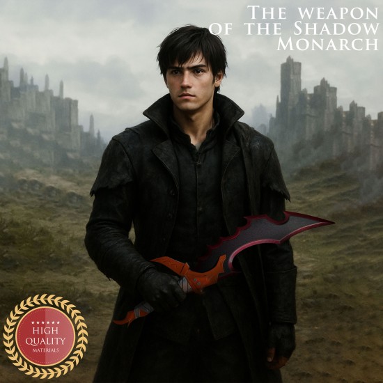 Solo Leveling Stainless Steel Sung Jinwoo Schwert Kasakas Knight Killer Sword with Stand 56cm - Katana