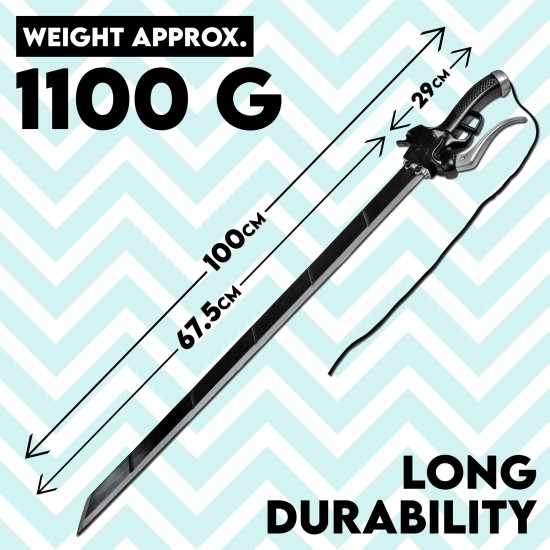 Attack on Titan Stainless Steel Half-Blade-Sword - Decorative Version 100cm - Tērauda Zobens (Katana)