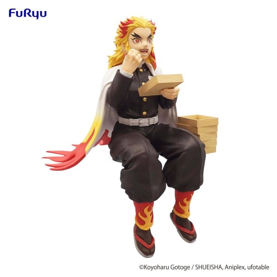 Furyu Demon Slayer Kimetsu no Yaiba Noodle Stopper Figure 14cm - Rengoku Kyojuro - Plastmasas figūriņa