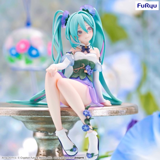 Furyu Hatsune Miku Noodle Stopper Figure 14cm - Miku Flower Fairy Morning Glory - Plastmasas figūriņa