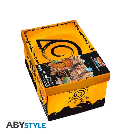 ABYstyle Naruto Shippuden Gift Set 3D Mug / Glass 400 ml / Keychain - Komplekts krūze / glāze / atslēgu piekariņš