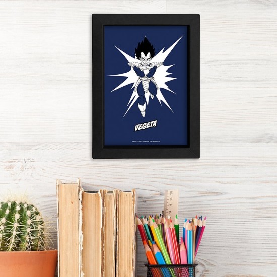 ABYstyle Dragon Ball Z Pop Color Frame Kraft 15 x 20 cm - Vegeta - Kartona rāmis ar attēlu