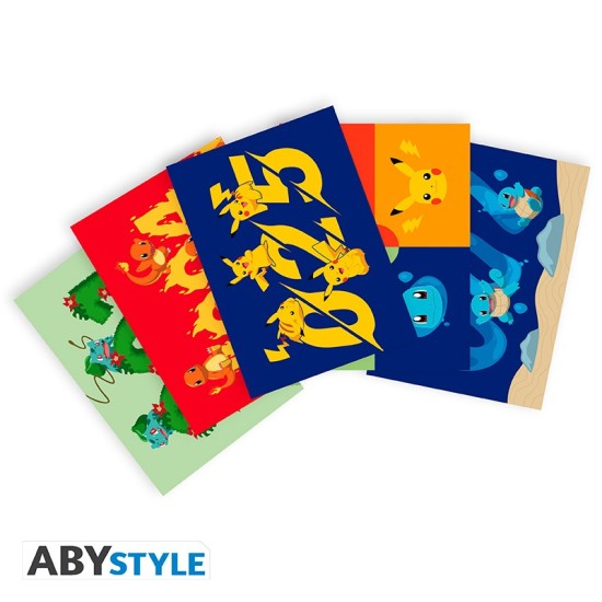 ABYstyle Pokemon Gift Set Mug 320 ml / A5 Notebook / Postcards - Pikachu - Komplekts krūze / klade / pastkartes