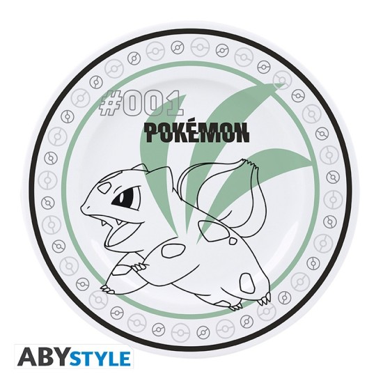 ABYstyle Pokemon Set of Porcelain Plates (4 pcs.) - Starters - Porcelāna šķīvis (4 gab.)