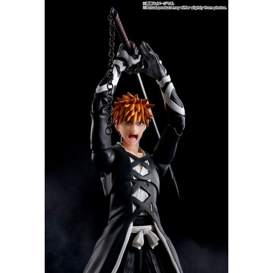 Tamashii Nations Bleach: Thousand-Year Blood War S.H. Figuarts Action Figure 16cm - Ichigo Kurosaki (Bankai Tensa Zangetsu) - Plastmasas figūriņa