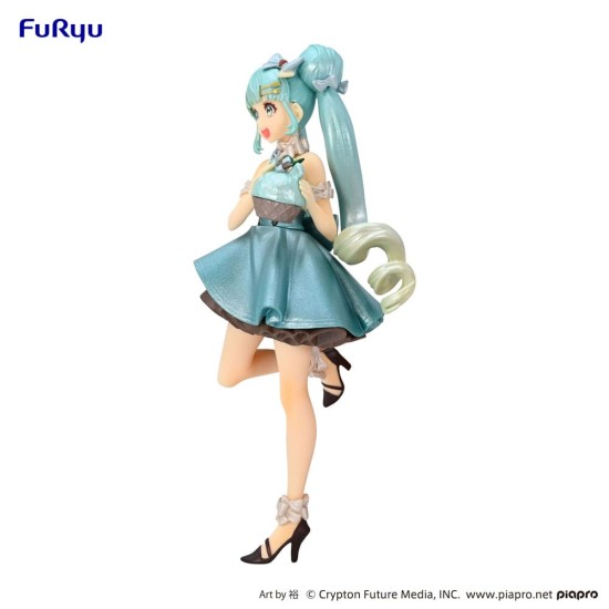 Furyu Hatsune Miku Chocolate Mint Pearl Color Figure 17cm - Hatsune Miku - Plastmasas figūriņa