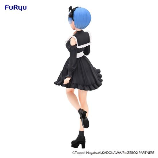 Furyu Re:Zero Starting Life in Another World Trio-Try-iT ver. Black Figure 21cm - Rem Girly Outfit - Plastmasas figūriņa