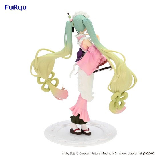 Furyu Hatsune Miku Exceed Creative Ver. Parfait Cherry Blossom Figure 20cm - Matcha Green Tea - Plastmasas figūriņa