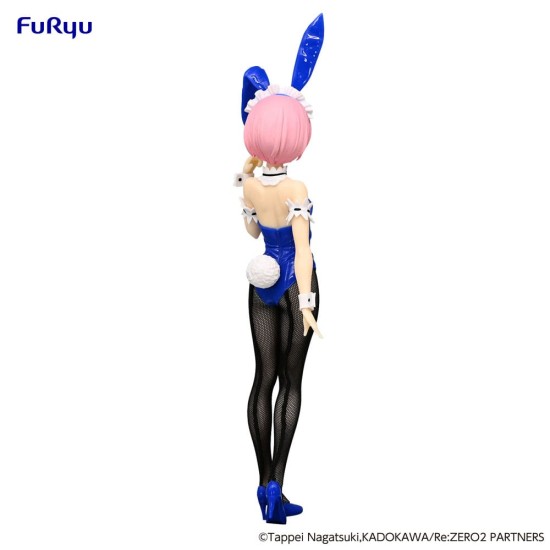 Furyu Re:Zero BiCute Bunnies ver. Blue Color Figure 30cm - Ram - Plastmasas figūriņa