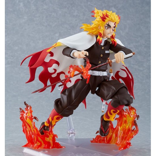 Good Smile Company  Demon Slayer: Kimetsu no Yaiba Figma Action Figure 15cm - Kyojuro Rengoku (re-run) - Plastmasas figūriņa