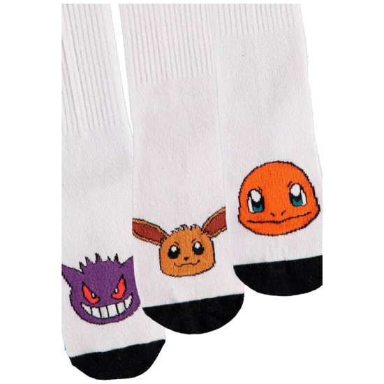 Difuzed Pokemon Socks (3 Pack) Size 39-42 - Zeķes 3 pāri