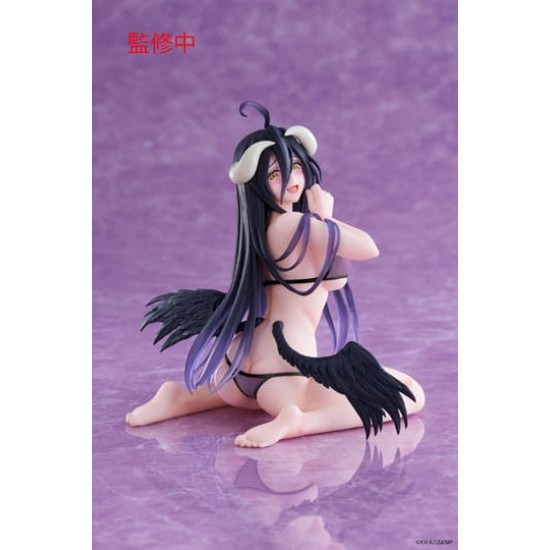 Taito Prize Overlord IV Dekstop Ver. Swimsuit Figure 13cm - Albedo Renewal Edition - Plastmasas figūriņa