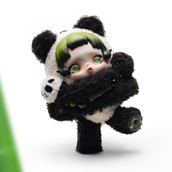 Pop Mart Skullpanda Lazy Panda Vinyl / Plush Pendant - Vinila / plīša atslēgu piekariņš