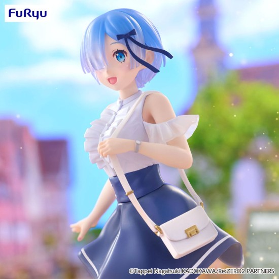 Furyu Re:Zero Starting Life in Another World Trio-Try-iT Ver. Date Plan Figure 21cm - Rem - Plastmasas figūriņa