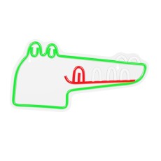 Forever Jurasic Dino Decorative Neon LED Light 40 x 21 x 2 cm (USB Plug) - Crocodile