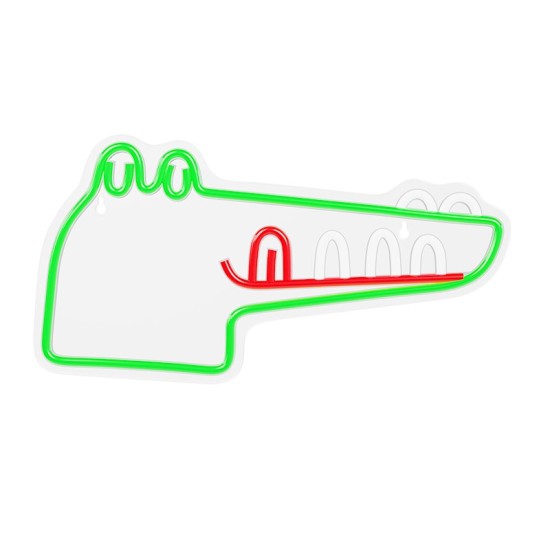 Forever Jurasic Dino Decorative Neon LED Light 40 x 21 x 2 cm (USB Plug) - Krokodils - Dekoratīva neona LED lampa