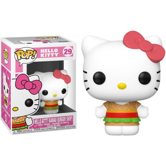 Funko POP! Hello Kitty Sanrio Figure 9cm - Hello Kitty Kawaii Burger Shop (29) - Vinila figūriņa