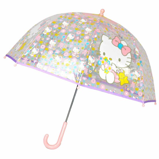 CYP Brands Hello Kitty Manual Transparent Umbrella 48cm - Lietussargs