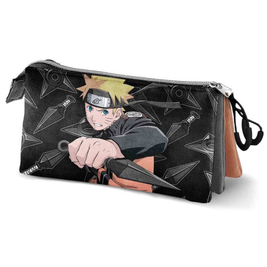 Karactermania Naruto Shippuden Weapons triple Pencil Case 23 x 10 x 5cm - Penālis ar trīs nodalījumiem