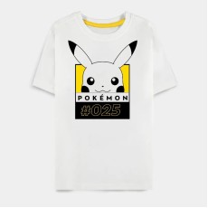 Difuzed Pokemon #025 Short Sleeved T-shirt - S size / White - Women's cotton T-shirt