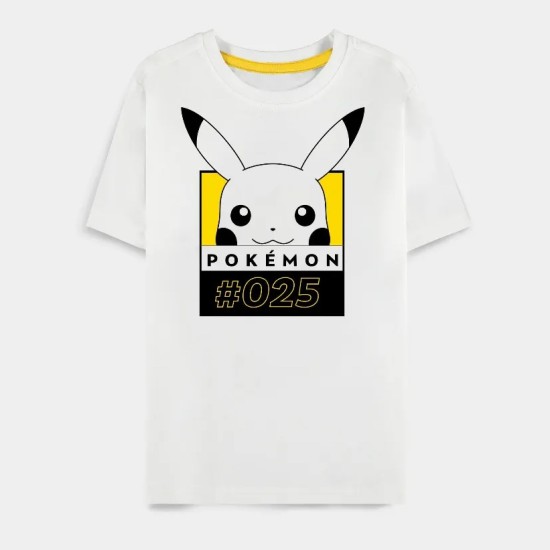 Difuzed Pokemon Nr.025 Short Sleeved T-shirt - S izmērs / Balts - Sieviešu kokvilnas T-krekls