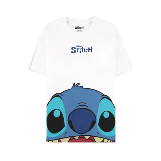 Difuzed Lilo & Stitch Short Sleeved T-shirt - XS izmērs / Balts - Uniseks kokvilnas T-krekls