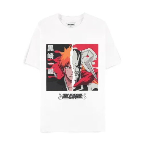 Difuzed Bleach Ichigo Vasto Lorde Short Sleeved T-shirt - S izmērs / Balts - Vīriešu kokvilnas T-krekls