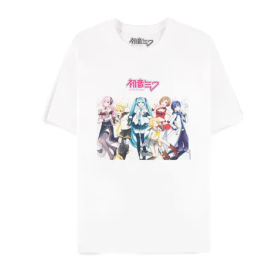 Difuzed Hatsune Miku Colourful Stage Short Sleeved T-shirt - S izmērs / Balts - Sieviešu kokvilnas T-krekls