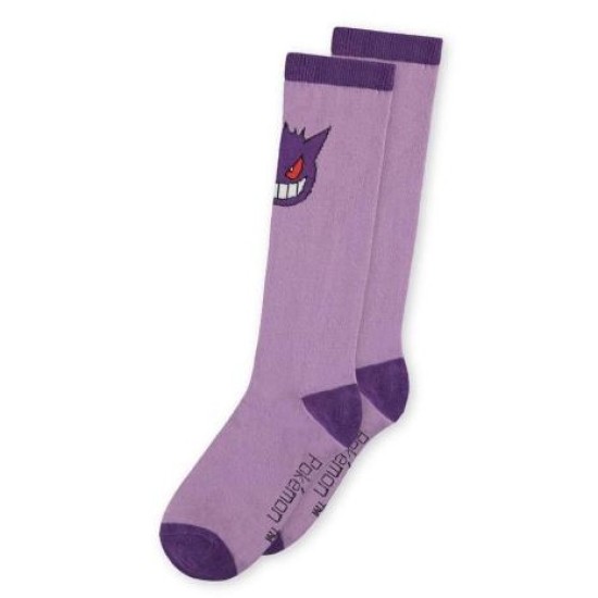 Difuzed Pokemon Gengar Socks (1 Pack) Size 39-42 - Garās zeķes 1 pāris