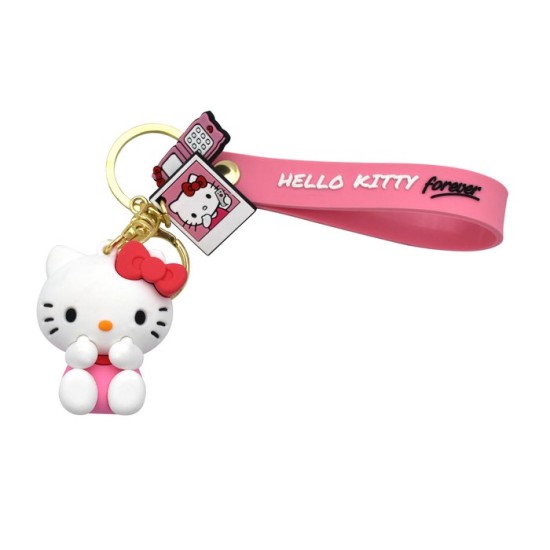 Take Care Hello Kitty 3D Silicone Keychain - Rozā - Atslēgu piekariņš