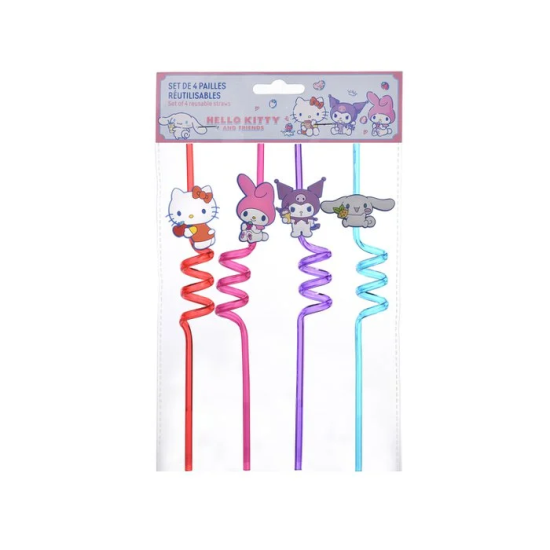 Take Care Hello Kitty and Friends Straws Set (4.pcs) - Kokteiļu salmiņi