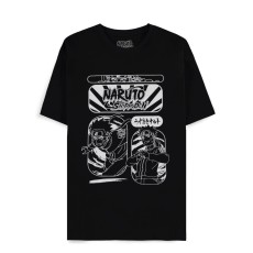 Difuzed Naruto Shippuden Short Sleeved T-shirt - L size / Black - Men's cotton T-shirt