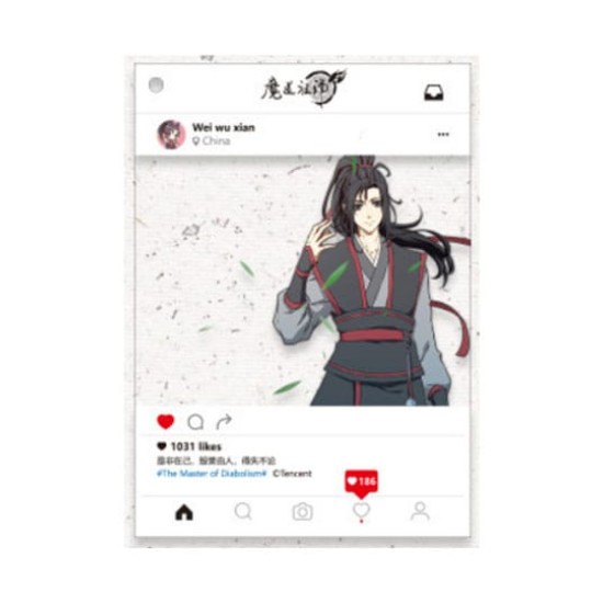 Sakami Merchandise Grandmaster of Demonic Cultivation Acryl Photo Holder 20cm - Wei Wuxian - Akrila foto rāmis